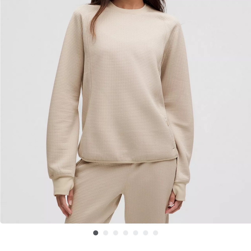 Womens Lululemon NWOT Waffle-Knit Crewneck Long-Sleeve Shirt, Size 6